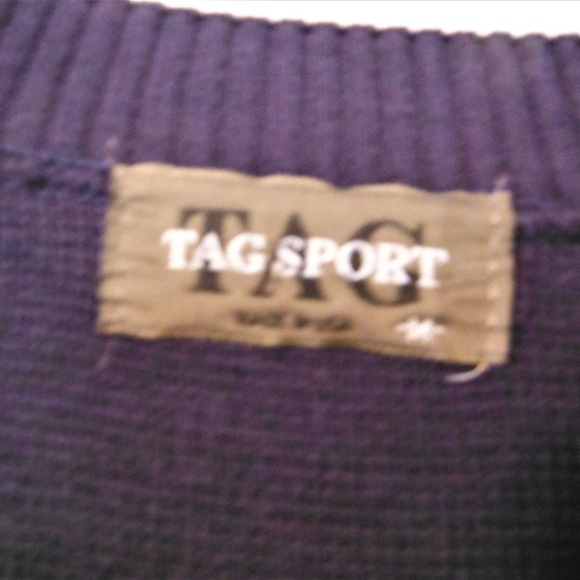 Mens Tag Sport American Flag Navy Blue Sweater / M - Picture 6 of 8